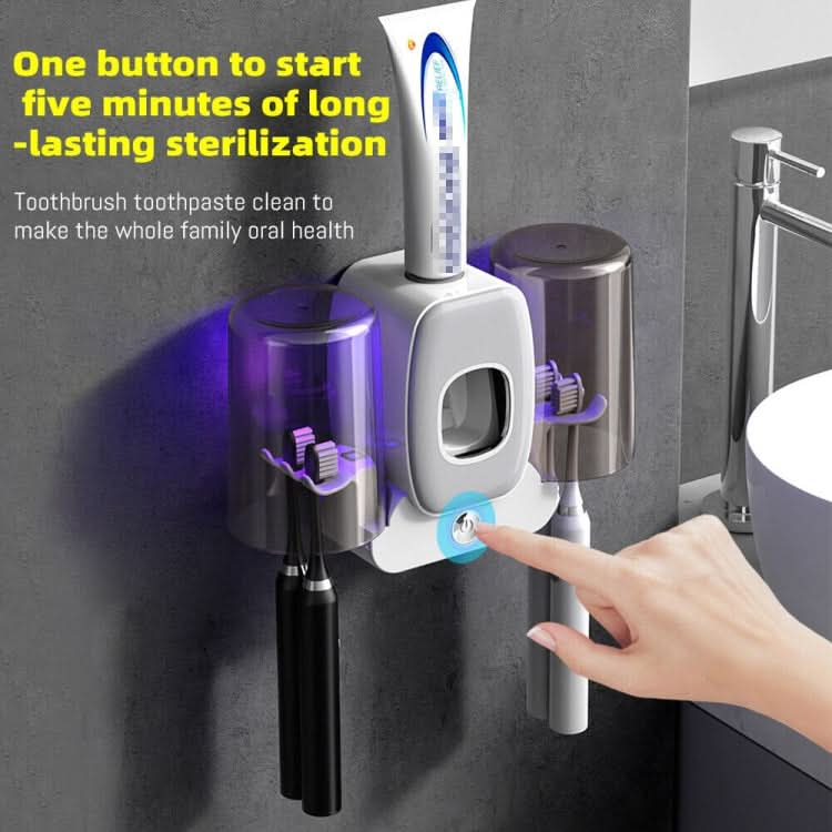 Couple Wall Mounted Toothbrush Holder Automatic Squeeze Toothpaste Device,Spec: