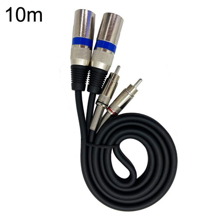 2RCA Male 2XLR Caron Male Speaker Audio Balance Cable, Length:-Reluova