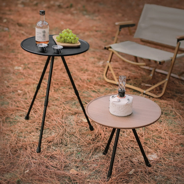 Outdoor Aluminum Alloy Folding Small Round Table Portable Liftable Camping Table