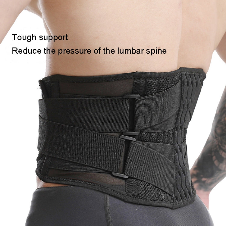 Men Steel Plate Squatting Weightlifting Exercise Use Waist and Abdominal Belt, Size: