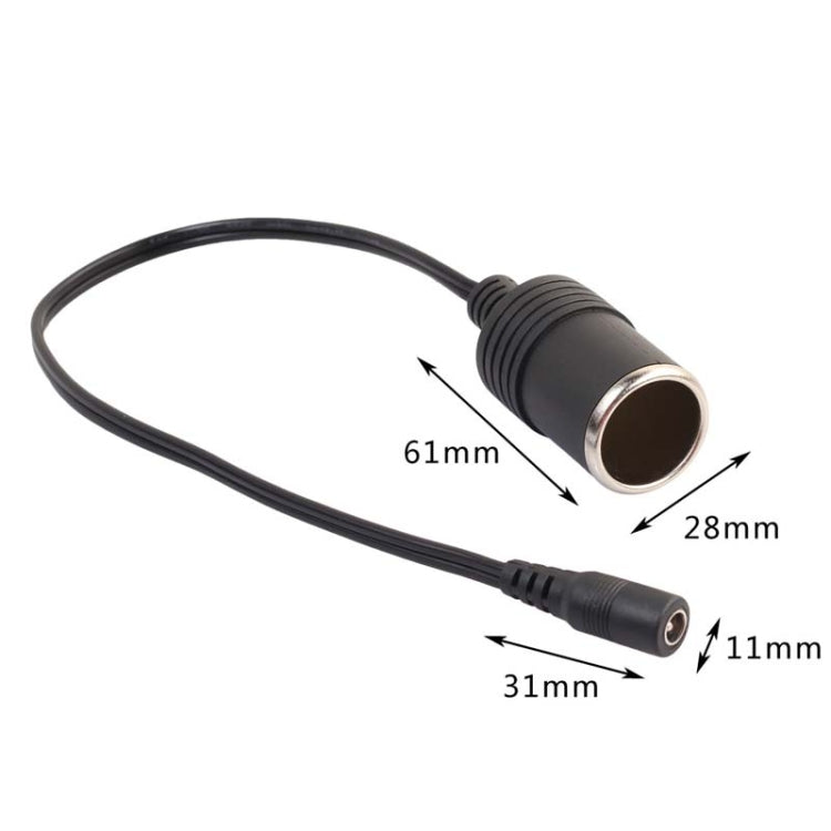 DC 5.5 x 2.1 mm Plug To Cigarette Lighter Mother Seat With DC Power Cord