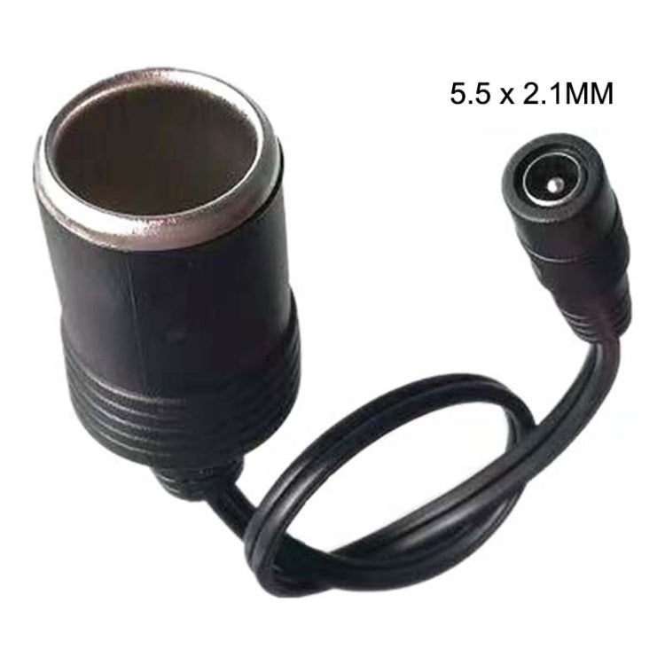 DC 5.5 x 2.1 mm Plug To Cigarette Lighter Mother Seat With DC Power Cord