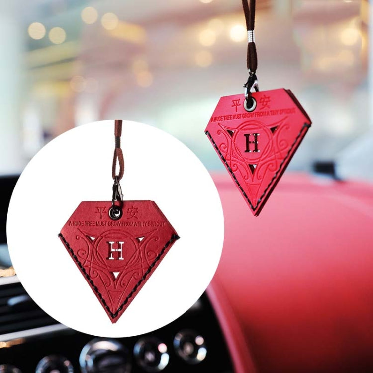 Car Pendant Triangular Ping An Charm Bag Leather Rearview Mirror Ornament ÎҵÄÉ̵ê