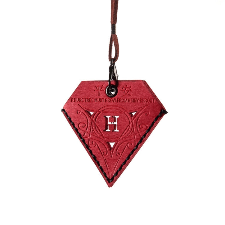 Car Pendant Triangular Ping An Charm Bag Leather Rearview Mirror Ornament ÎҵÄÉ̵ê