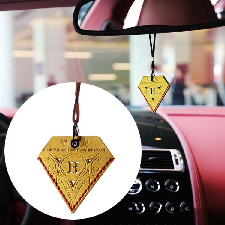 Car Pendant Triangular Ping An Charm Bag Leather Rearview Mirror Ornament ÎҵÄÉ̵ê