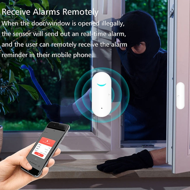 Tuya WiFi Door Magnetic Sensor Remote Intelligent Linkage Doors Windows Switch Anti-alarm APP Reminder Alarm Reluova