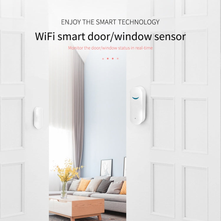 Tuya WiFi Door Magnetic Sensor Remote Intelligent Linkage Doors Windows Switch Anti-alarm APP Reminder Alarm Reluova