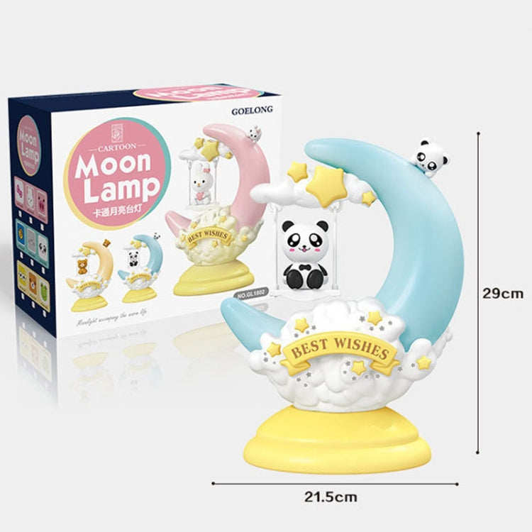 GOELONG Cartoon Moon Table Lamp Children Room Animal Night Light, Plug: My Store