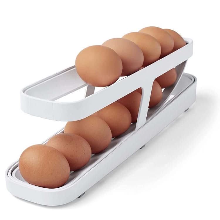 Automatic Eggs Storage Box Refrigerator Egg Dispenser Plastic Rolling Eggs Holder  Container Reluova