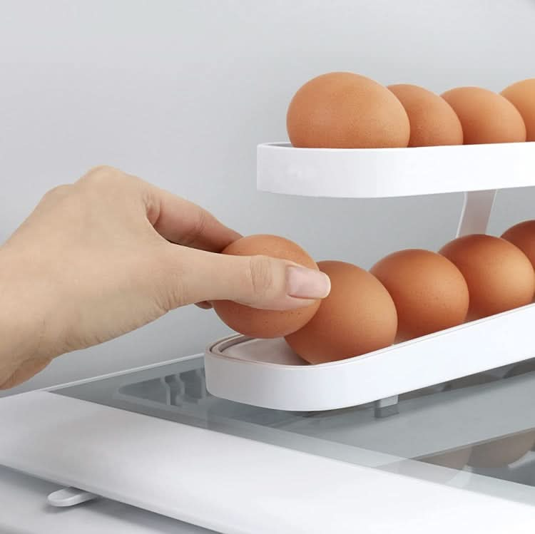 Automatic Eggs Storage Box Refrigerator Egg Dispenser Plastic Rolling Eggs Holder  Container Reluova