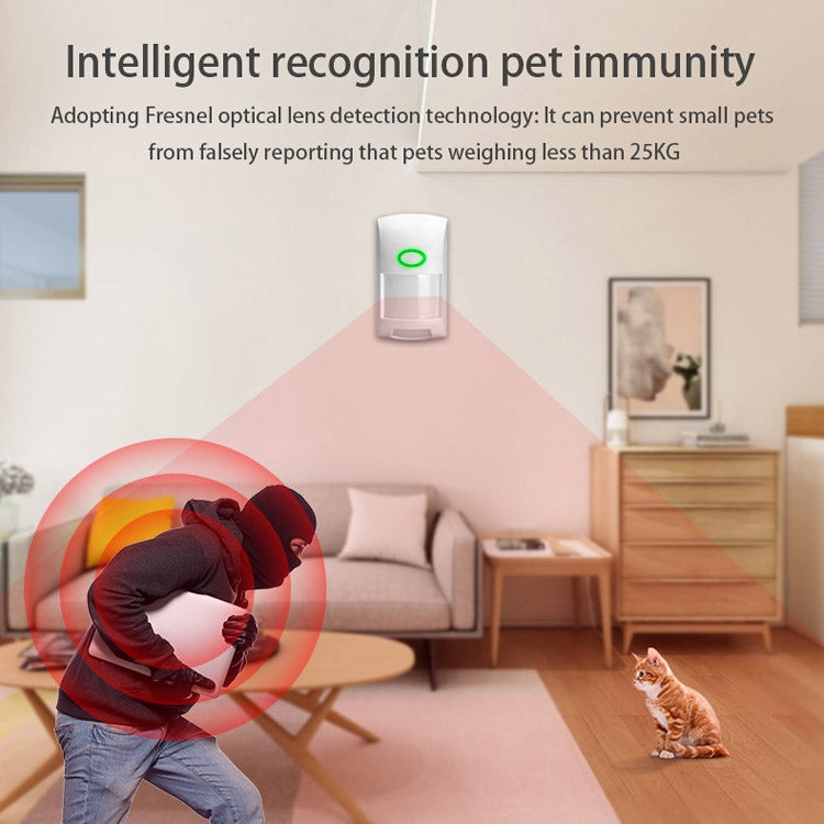 Tuya Smart App WiFi Infrared Alarm Smart Home Human Body Infrared Detector PIR