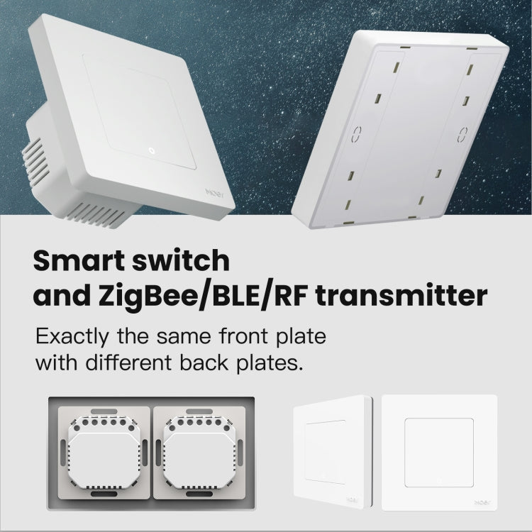 Tuya ZigBee Smart Single-fire Zero-fire Sharing Timing Voice Wall Switch EU Plug, Style: Reluova