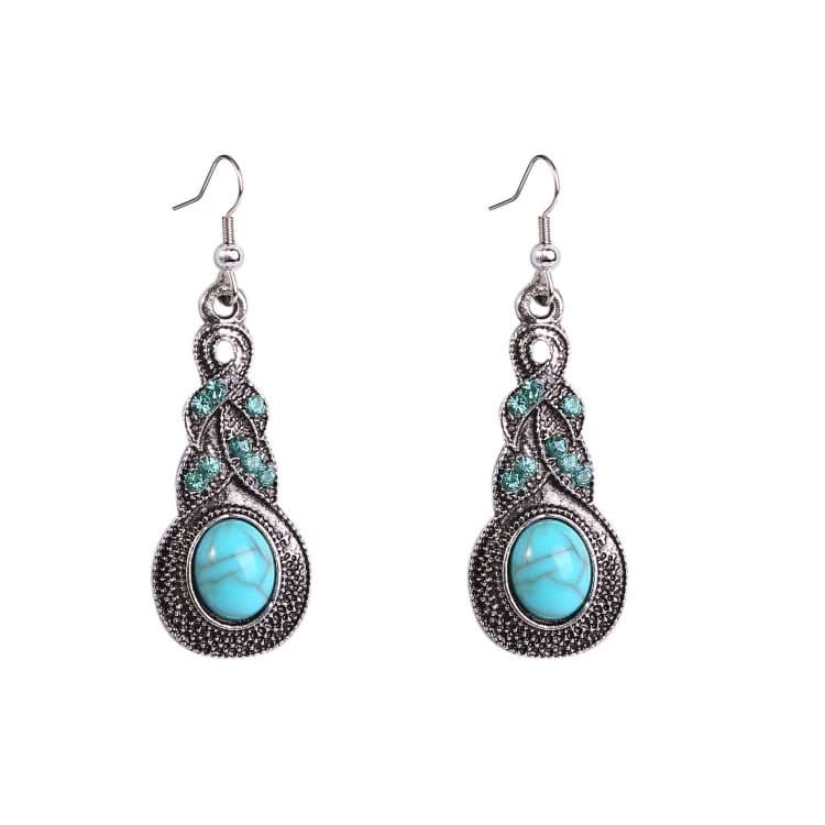 Turquoise Ethnic Style Earrings Temperament Simple Vintage Earrings Reluova