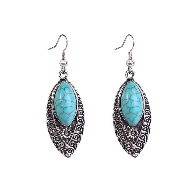 Turquoise Ethnic Style Earrings Temperament Simple Vintage Earrings Reluova