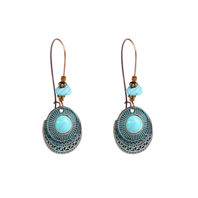 Turquoise Ethnic Style Earrings Temperament Simple Vintage Earrings Reluova