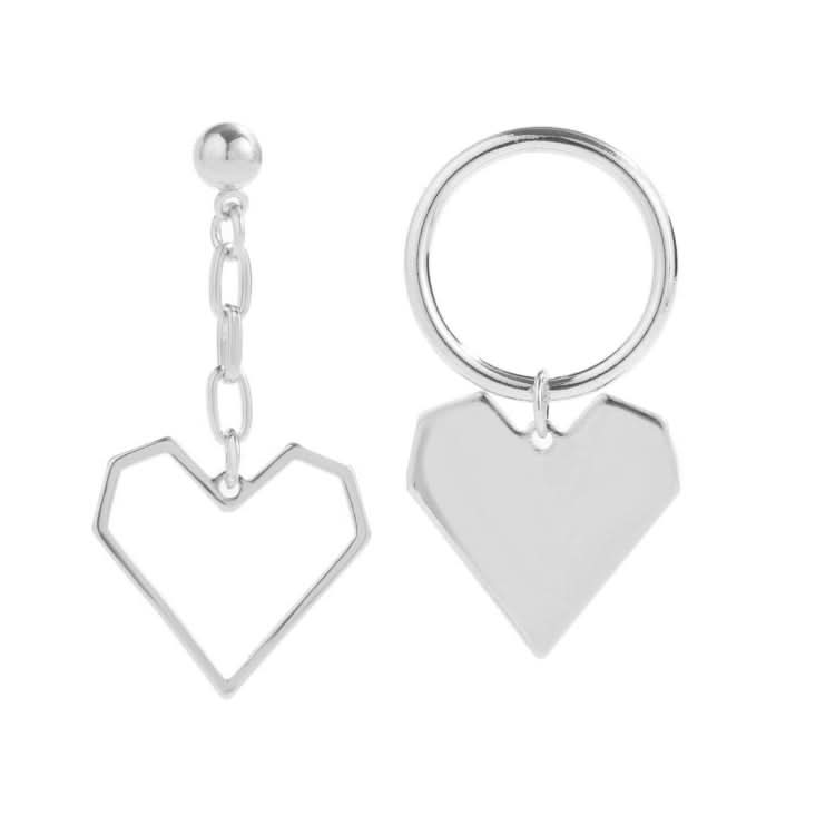 Love Silver Needle Earrings Simple Earrings Reluova