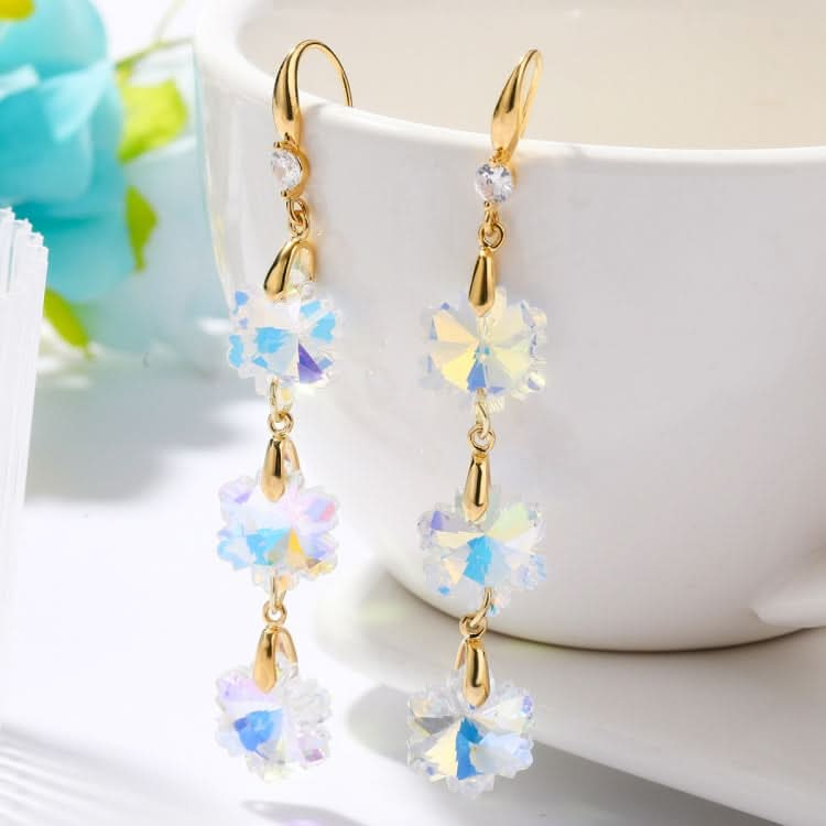 Natural Crystal Handmade Earrings Zircon Long Earrings Reluova