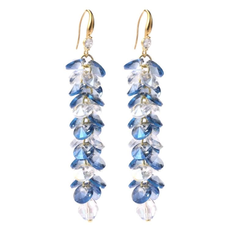 Natural Crystal Handmade Earrings Zircon Long Earrings Reluova