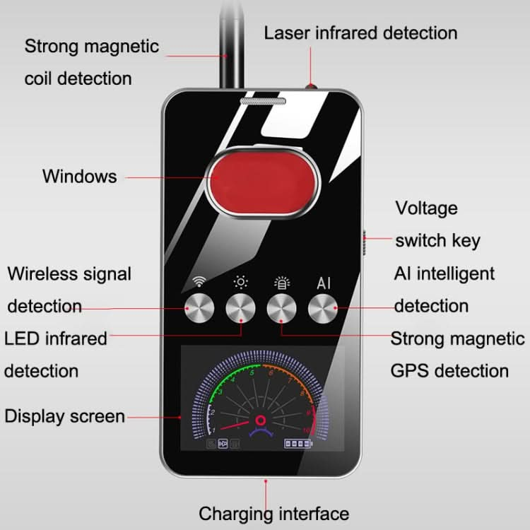 S698 Smart GPS Detector Anti-Sneak Shooting Anti-Monitoring Camera Detector Reluova