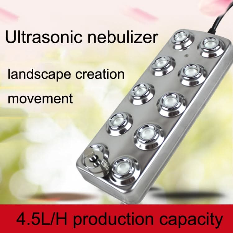 Ultrasonic Atomization Accessories 10 Heads Fog Maker Landscape Large Fog Volume Humidifier Atomization Plate, US Plug Reluova