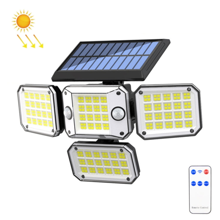 TG-TY10804 Solar 4 Head Double Sensor Light LED Rotating Wall Light With Remote Control