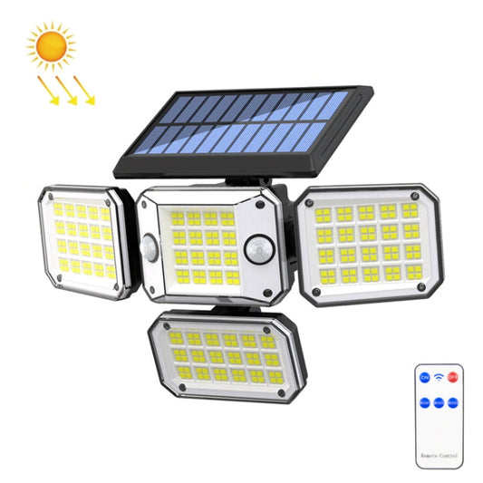 TG-TY10804 Solar 4 Head Double Sensor Light LED Rotating Wall Light With Remote Control My Store