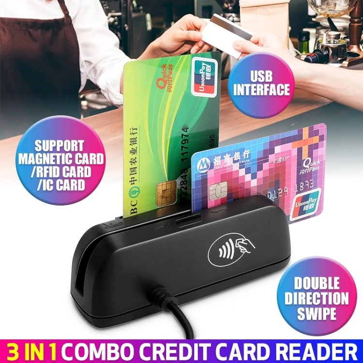 YL116U-3 3 in 1 IC Card Induction Magnetic Card Reader My Store