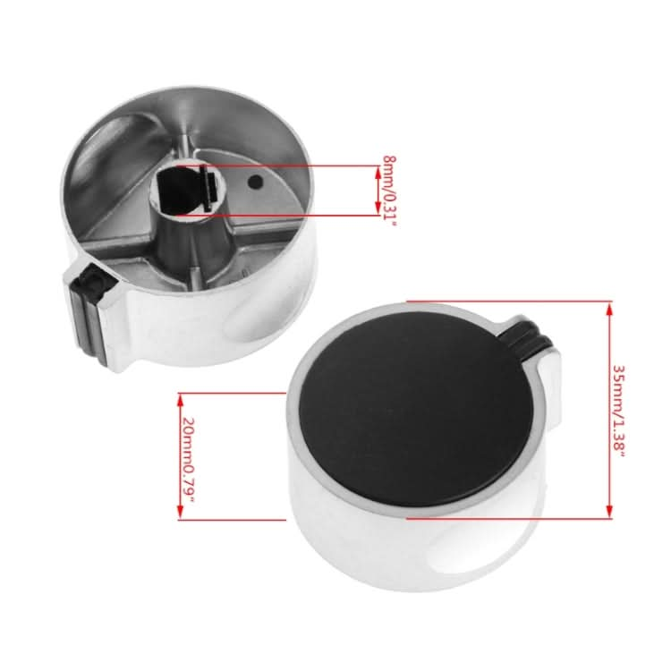 1pair  8mm  Metal Round Gas Stove Switch Knob Cooker Hob Switch-Reluova