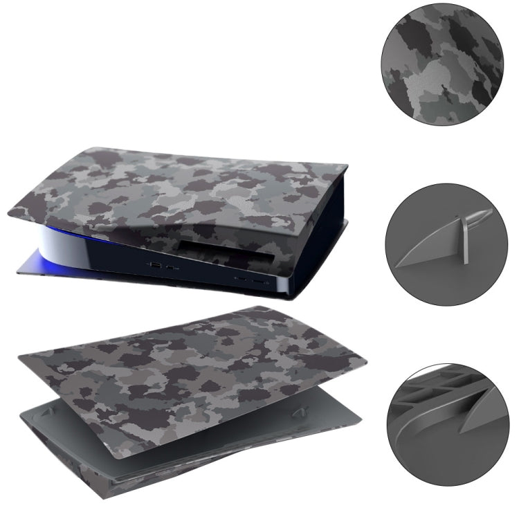 For PS5 CD-ROM Version Game Console Camouflage Shell Protective Cover Reluova