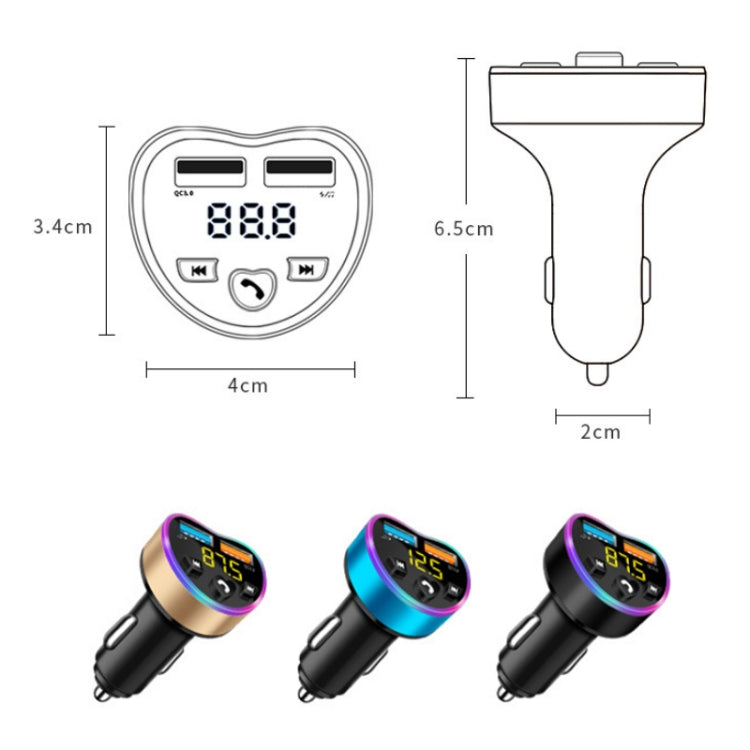 Car MP3 Bluetooth Player FM Transmitter Multifunctional Car Charger ÎҵÄÉ̵ê