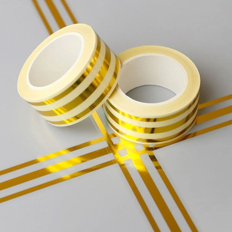 2.5cm x 5m  Golden Tile Gap Tape Waterproof PVC Self Adhesive Sticker(Laser)-Reluova