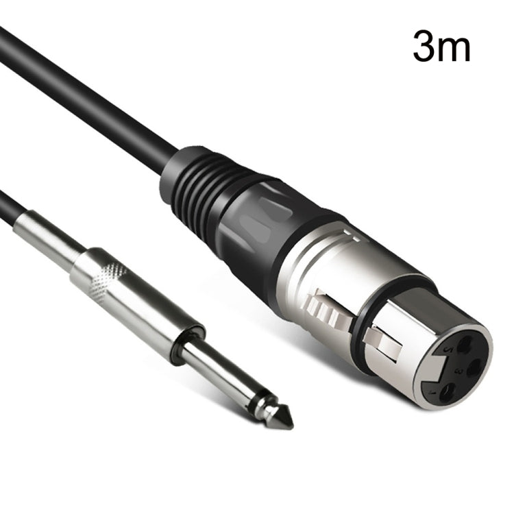 6.35mm Caron Female To XLR 2pin Balance Microphone Audio Cable Mixer Line