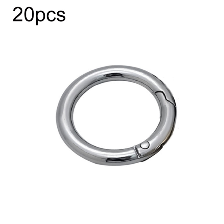 20pcs Zinc Alloy Spring Ring Metal Open Bag Webbing Keychain-Reluova