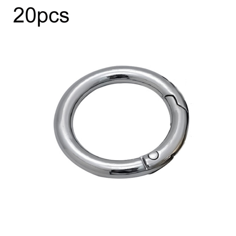 20pcs Zinc Alloy Spring Ring Metal Open Bag Webbing Keychain-Reluova