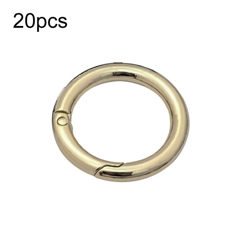 20pcs Zinc Alloy Spring Ring Metal Open Bag Webbing Keychain