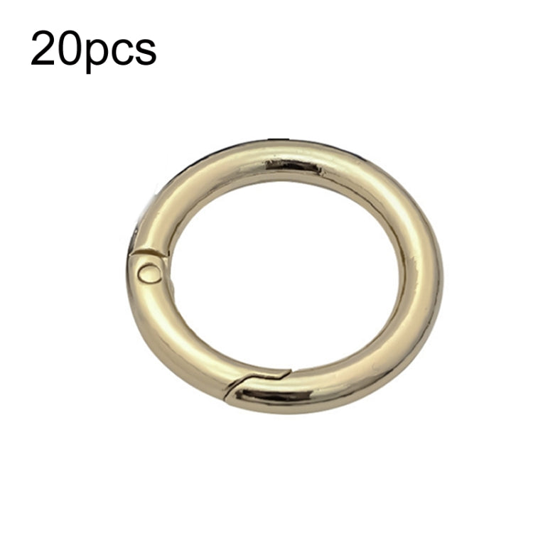 20pcs Zinc Alloy Spring Ring Metal Open Bag Webbing Keychain-Reluova