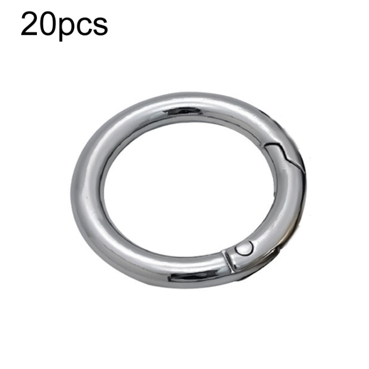 20pcs Zinc Alloy Spring Ring Metal Open Bag Webbing Keychain