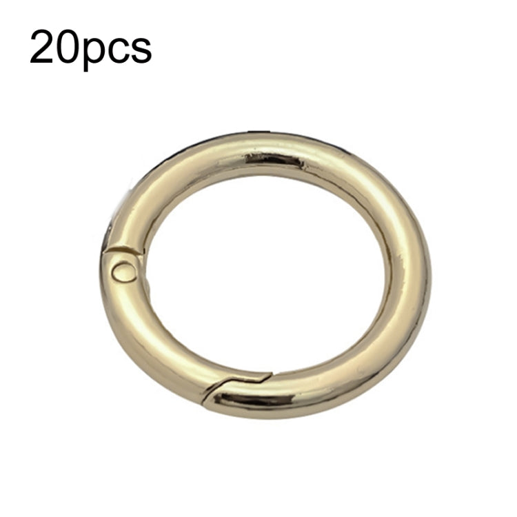 20pcs Zinc Alloy Spring Ring Metal Open Bag Webbing Keychain-Reluova