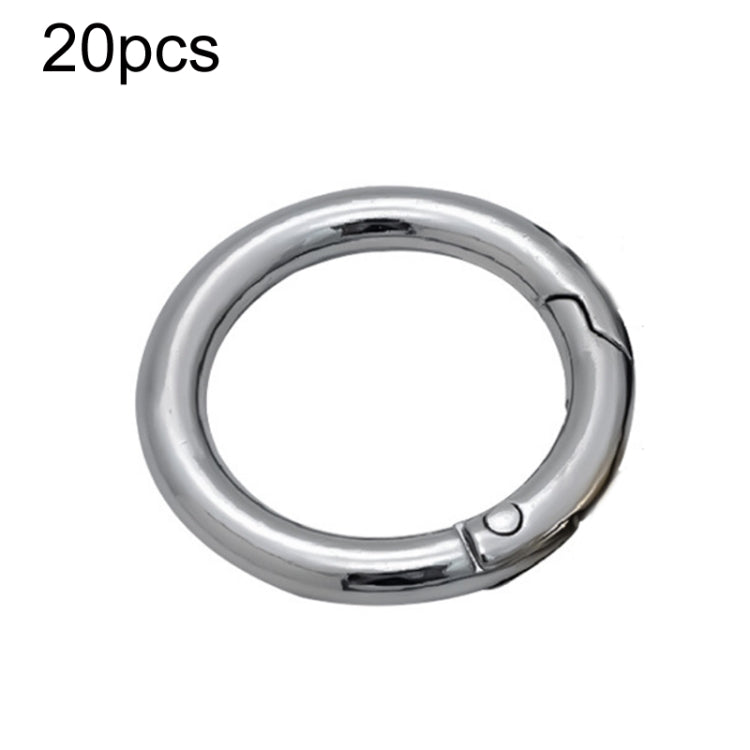 20pcs Zinc Alloy Spring Ring Metal Open Bag Webbing Keychain-Reluova