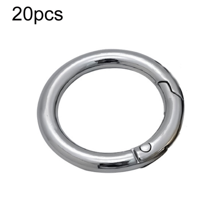 20pcs Zinc Alloy Spring Ring Metal Open Bag Webbing Keychain