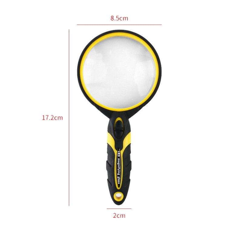 CH2050 10X Optical Glass Lens Reading Handheld Magnifier With LED Light Reluova