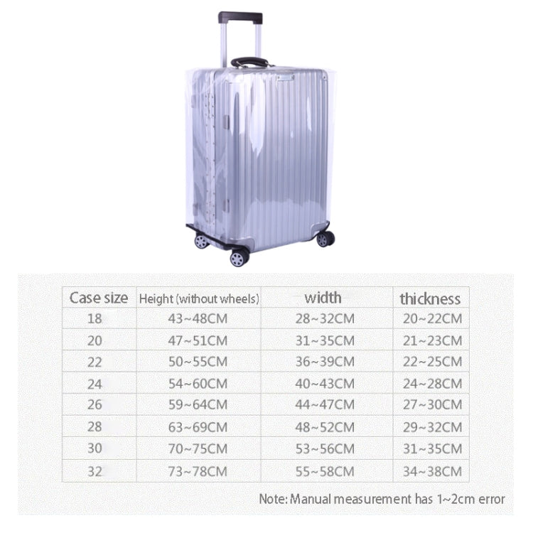 Rimless Transparent Waterproof PVC Trolley Suitcase Cover Dustproof Protective Cover