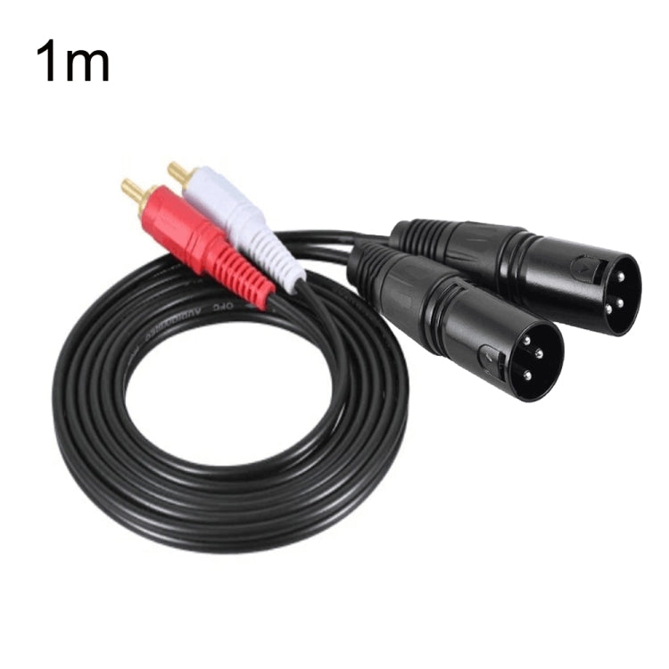 2RCA To 2XLR Speaker Canon Cable Audio Balance Cable