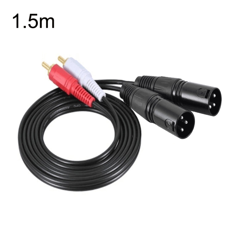 2RCA To 2XLR Speaker Canon Cable Audio Balance Cable