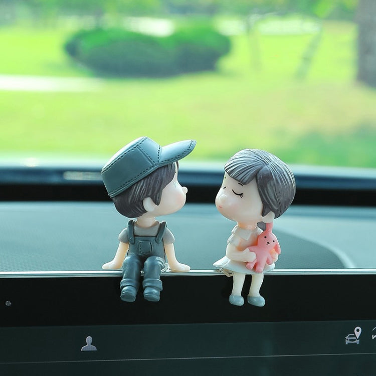 Car Ornament Ornament Lovely Kissing Couple Doll, Color: ÎҵÄÉ̵ê