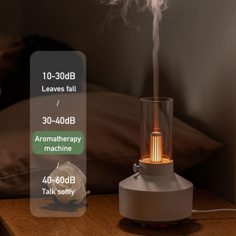 DQ708 Simulation Candle Light Aroma Diffuser USB Air Humidifier with Night Light Reluova