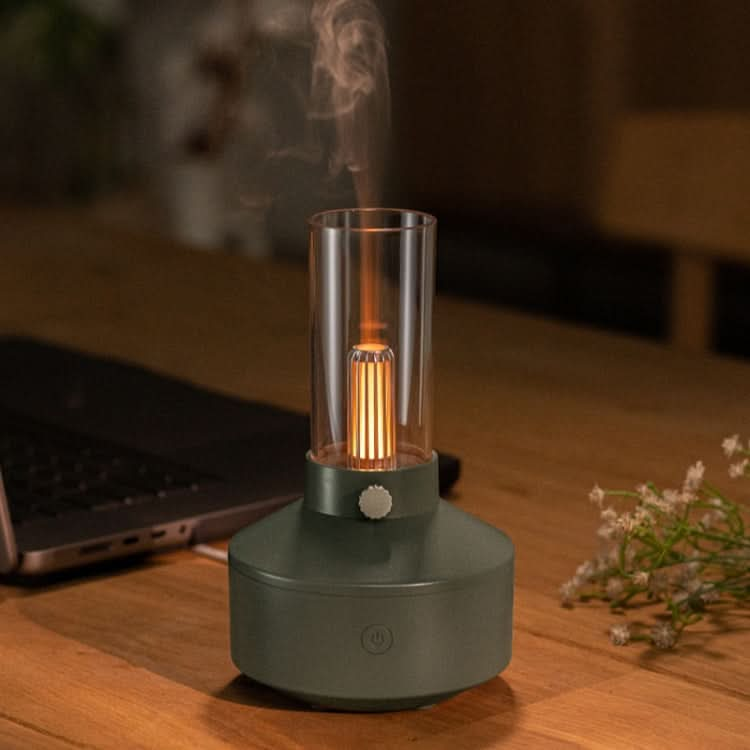 DQ708 Simulation Candle Light Aroma Diffuser USB Air Humidifier with Night Light Reluova