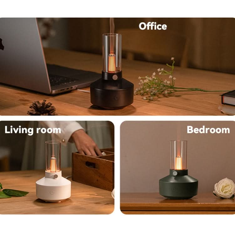 DQ708 Simulation Candle Light Aroma Diffuser USB Air Humidifier with Night Light Reluova