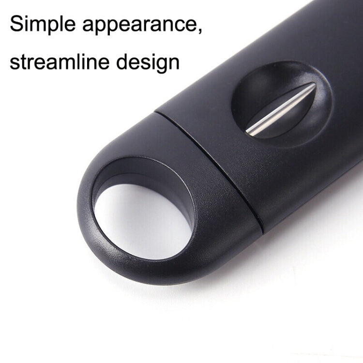 2pcs Portable Stainless Steel V Shaped Plastic Cigar Cutter Opening Hole My Store