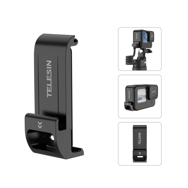 For GoPro Hero11 Black / HERO10 Black /9 Black TELESIN Waterproof Side Cover Easy Removable Charging Cover Port My Store